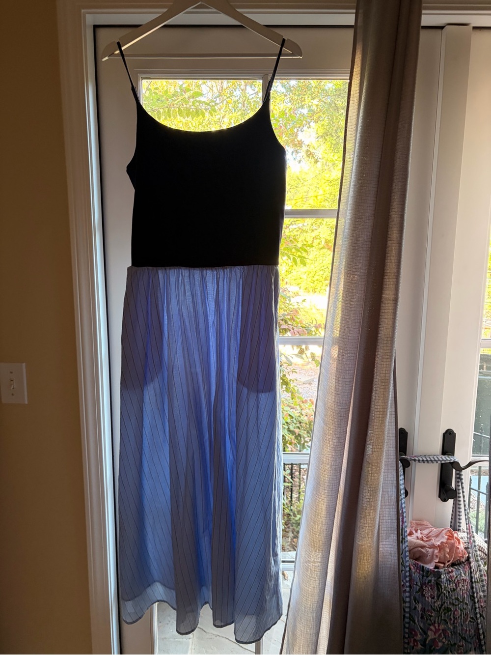 GAP Black and Light Blue Maxi Dress